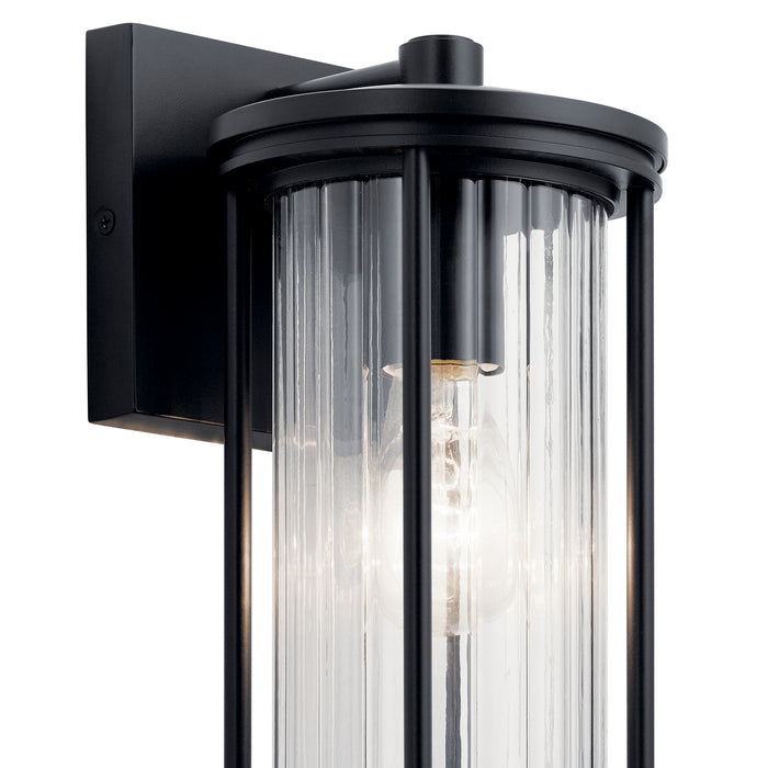 One Light Outdoor Wall Mount from the Barras collection in Black finish
