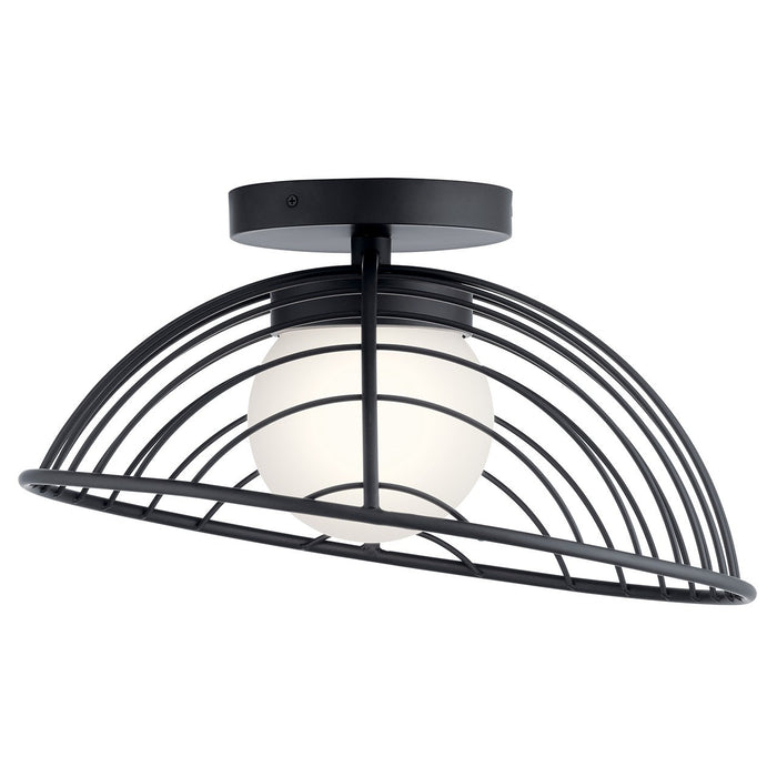 LED Semi Flush Mount from the Clevo collection in Matte Black finish