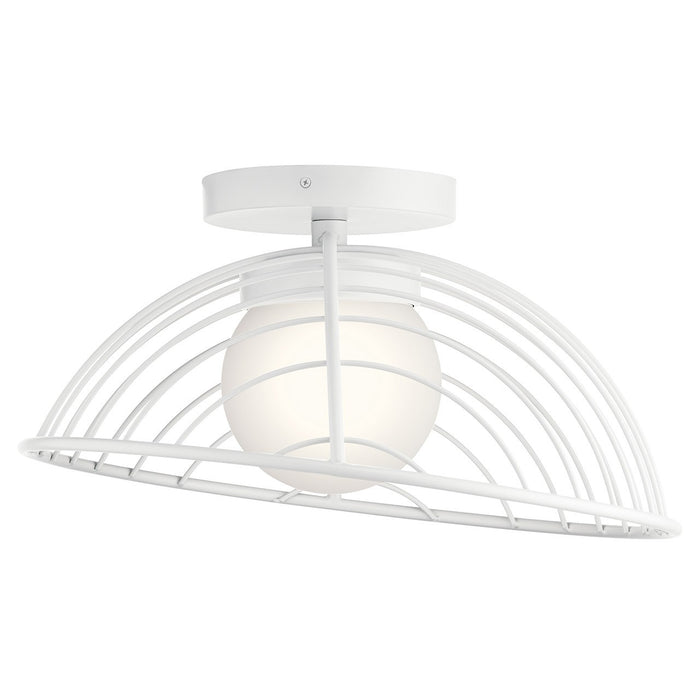 LED Semi Flush Mount from the Clevo collection in White finish