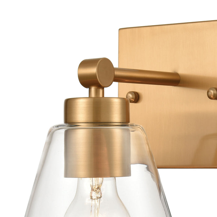 One Light Vanity from the East Point collection in Satin Brass finish