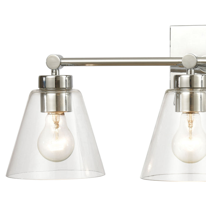 Three Light Vanity from the East Point collection in Polished Chrome finish
