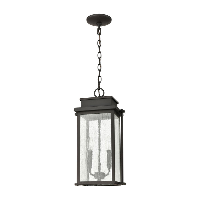 Two Light Outdoor Pendant from the Braddock collection in Architectural Bronze finish