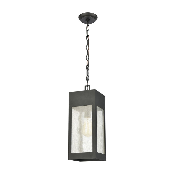 One Light Outdoor Pendant from the Angus collection in Charcoal finish
