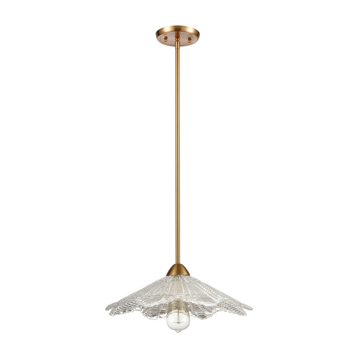 One Light Pendant from the Radiance collection in Satin Brass finish