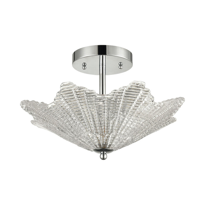Three Light Semi Flush Mount from the Radiance collection in Polished Chrome finish