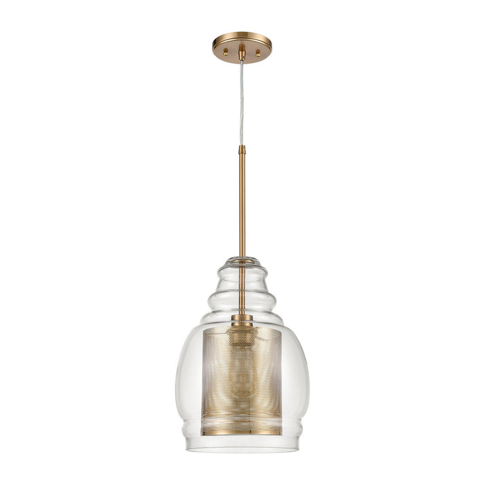 One Light Pendant from the Herndon collection in Antique Gold finish