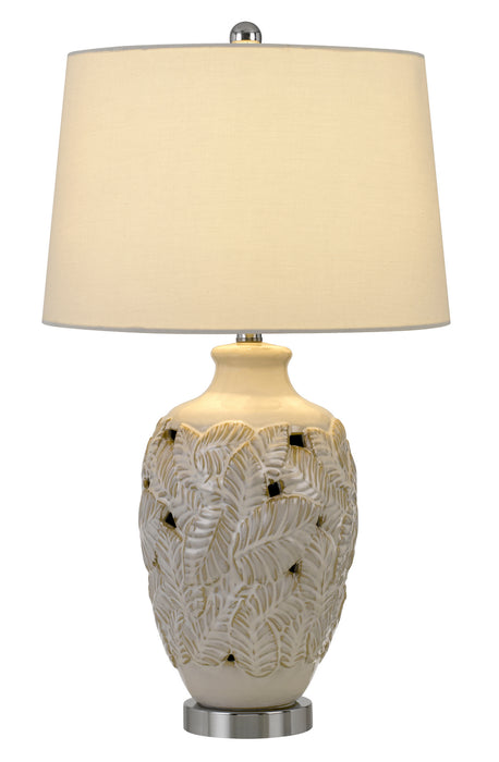 One Light Table Lamp from the Leland collection in Ivory/Gold finish
