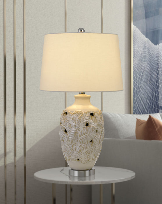 One Light Table Lamp from the Leland collection in Ivory/Gold finish