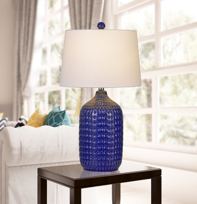 Two Light Table Lamp from the Adelaide collection in Royal Blue finish