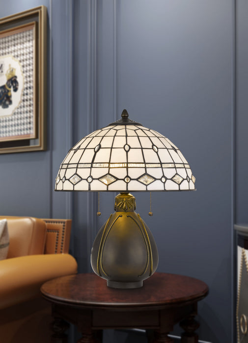 Two Light Table Lamp from the Tiffany collection in Dark Bronze finish