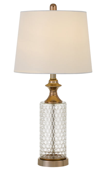 Two Light Table Lamp from the Breda collection in Clear/Copper finish