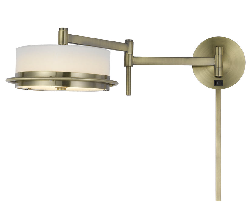 LED Swing Arm Wall Lamp from the Sarnen collection in Antique Brass finish
