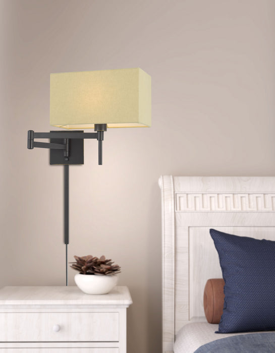 One Light Swing Arm Wall Lamp from the Robson collection in Dark Bronze finish