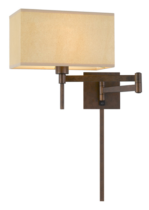 One Light Swing Arm Wall Lamp from the Robson collection in Rust finish