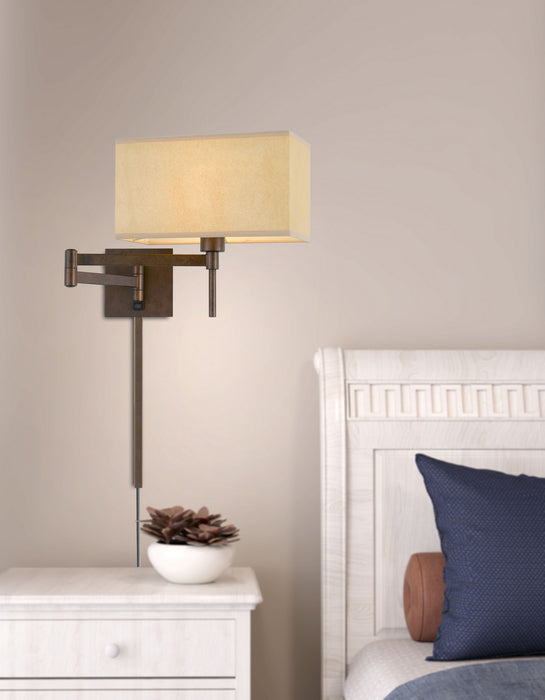 One Light Swing Arm Wall Lamp from the Robson collection in Rust finish