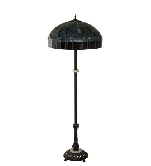 Three Light Floor Lamp from the Tiffany Candice collection in Mahogany Bronze finish