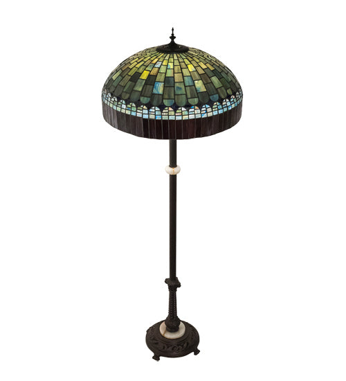 Three Light Floor Lamp from the Tiffany Candice collection in Mahogany Bronze finish