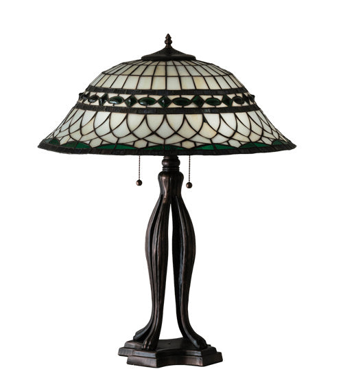 Three Light Table Lamp from the Tiffany Roman collection in Mahogany Bronze finish