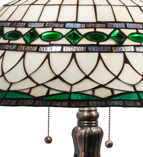 Three Light Table Lamp from the Tiffany Roman collection in Mahogany Bronze finish