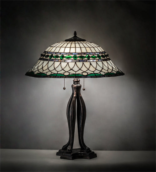 Three Light Table Lamp from the Tiffany Roman collection in Mahogany Bronze finish