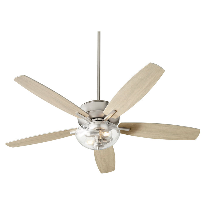 52``Ceiling Fan from the Breeze collection in Satin Nickel finish