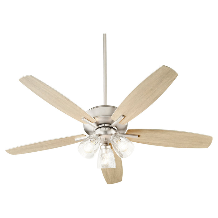 52``Ceiling Fan from the Breeze collection in Satin Nickel finish