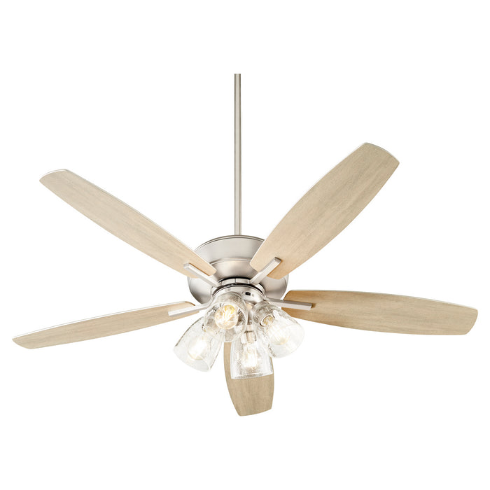 52``Ceiling Fan from the Breeze collection in Satin Nickel finish