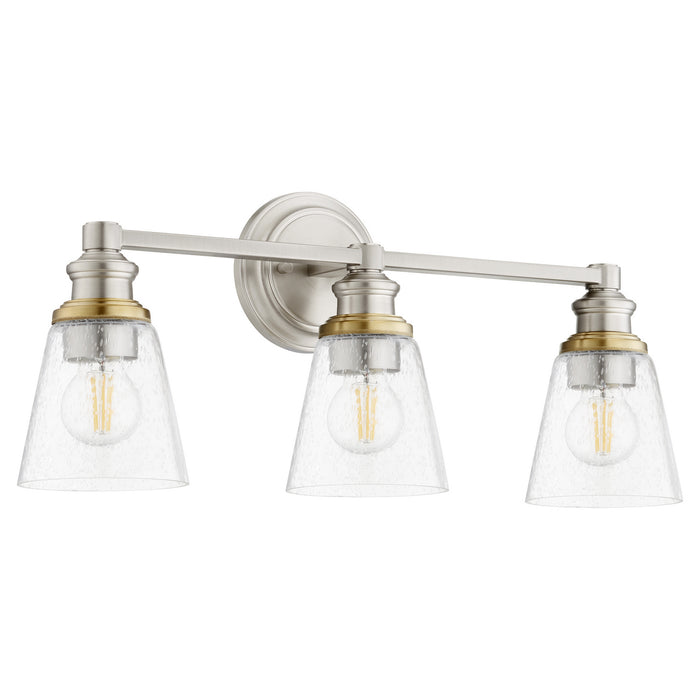 Three Light Vanity from the Dunbar collection in Satin Nickel finish