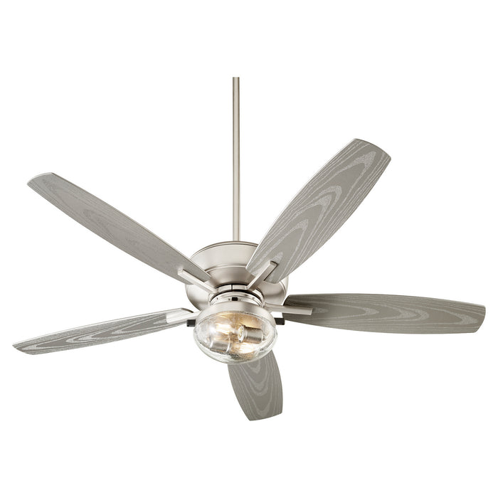 52``Patio Fan from the Breeze Patio collection in Satin Nickel Satin Nickel finish