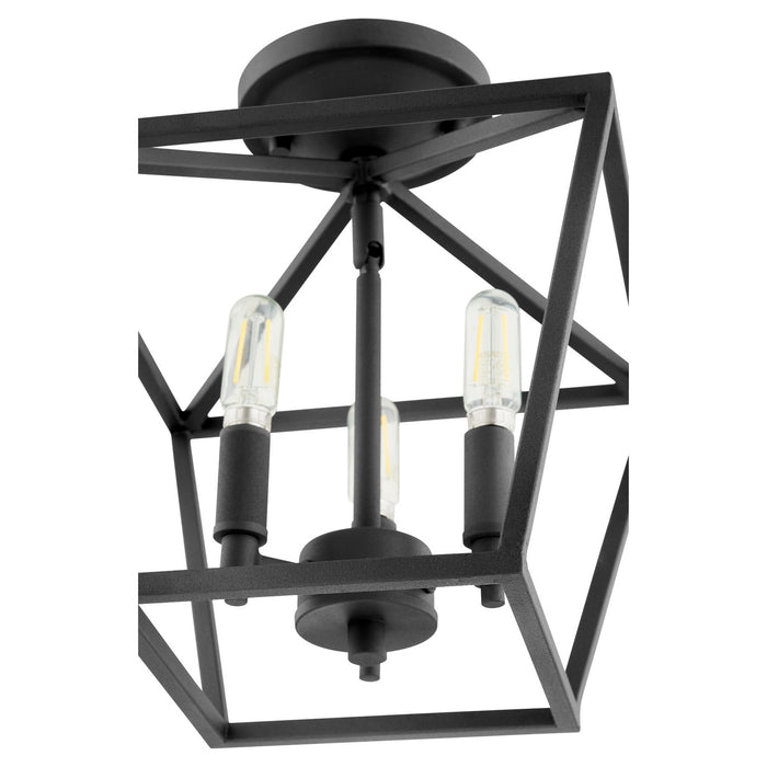 Three Light Dual Mount from the Gabriel collection in Noir finish
