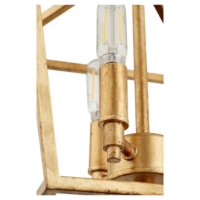 Three Light Dual Mount from the Gabriel collection in Gold Leaf finish