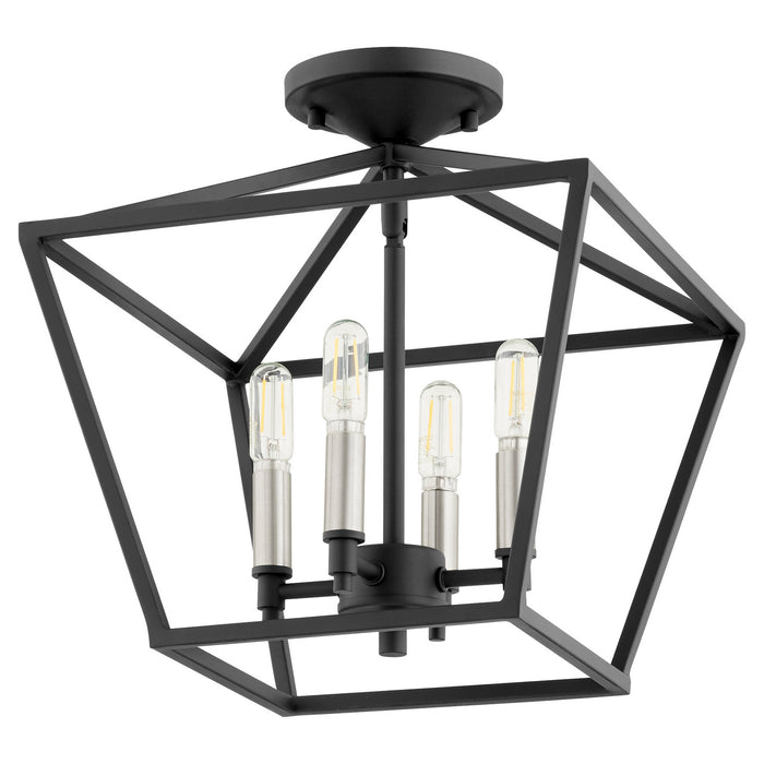 Four Light Dual Mount from the Gabriel collection in Noir finish