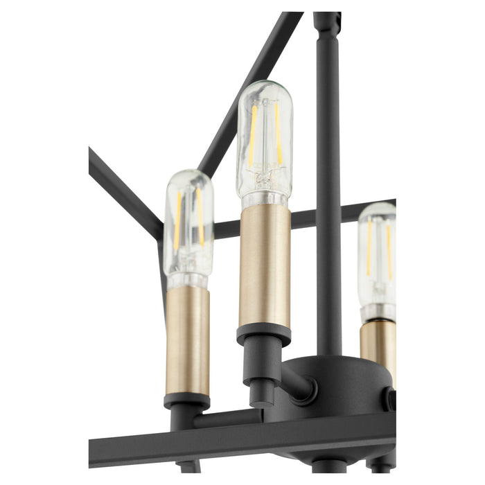 Four Light Dual Mount from the Gabriel collection in Noir finish