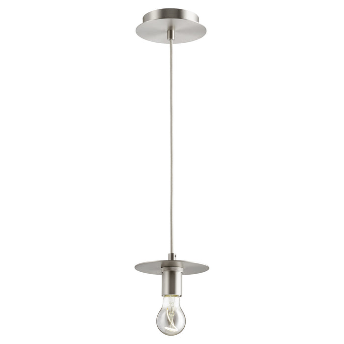 One Light Pendant in Satin Nickel finish