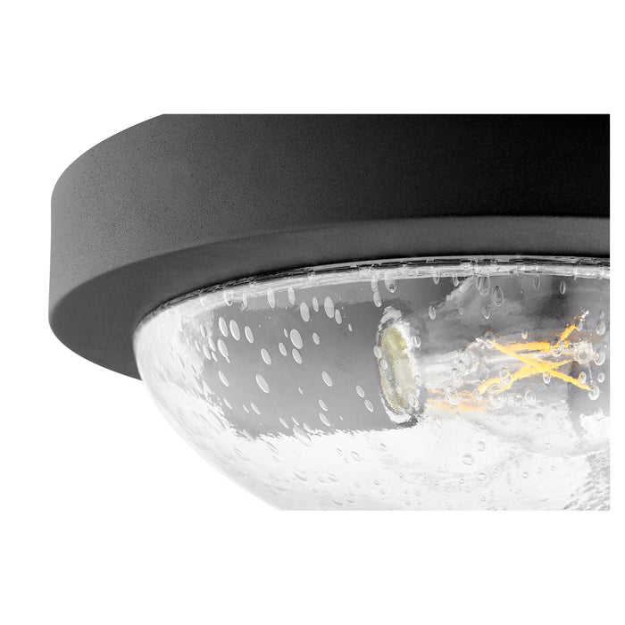 Two Light Ceiling Mount in Noir w/ Clear/Seeded finish