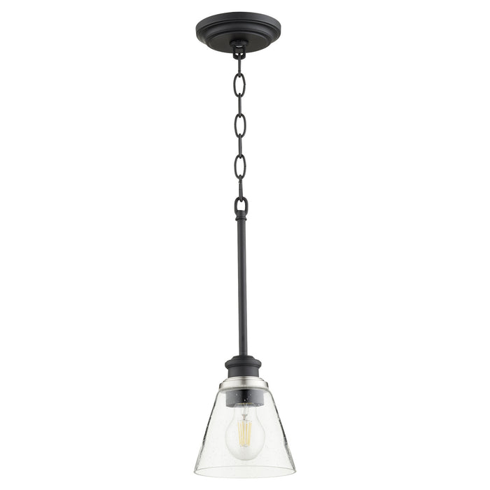 One Light Pendant from the Dunbar collection in Noir finish