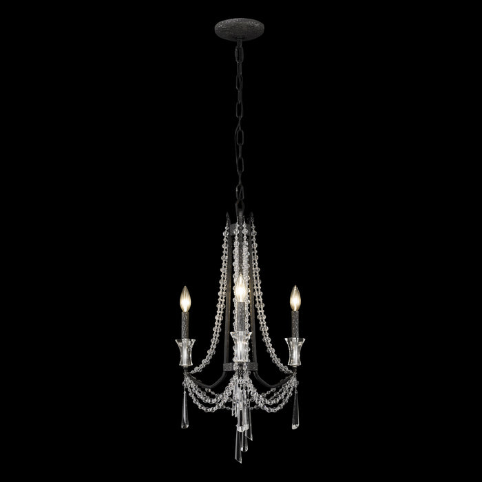 Three Light Chandelier from the Barcelona collection in Onyx finish