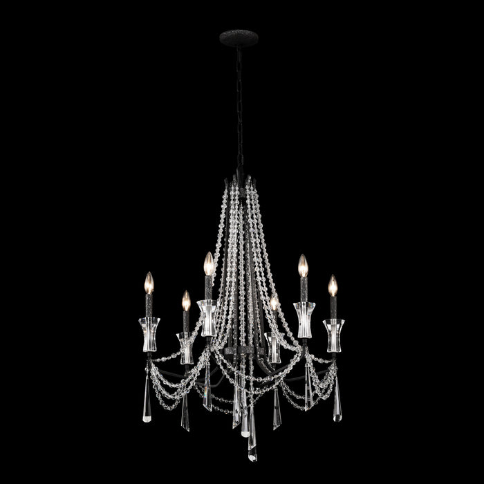 Six Light Chandelier from the Barcelona collection in Onyx finish