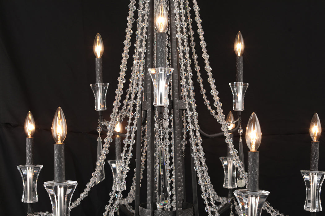 Nine Light Chandelier from the Barcelona collection in Onyx finish