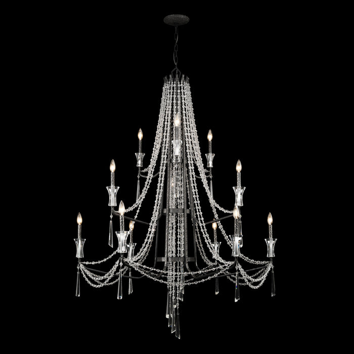 12 Light Chandelier from the Barcelona collection in Onyx finish