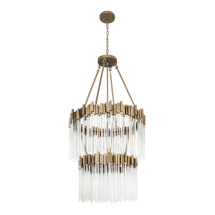 14 Light Chandelier from the Matrix collection in Havana Gold finish