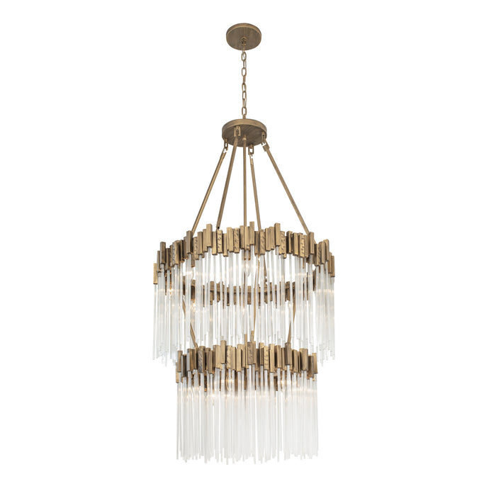 14 Light Chandelier from the Matrix collection in Havana Gold finish