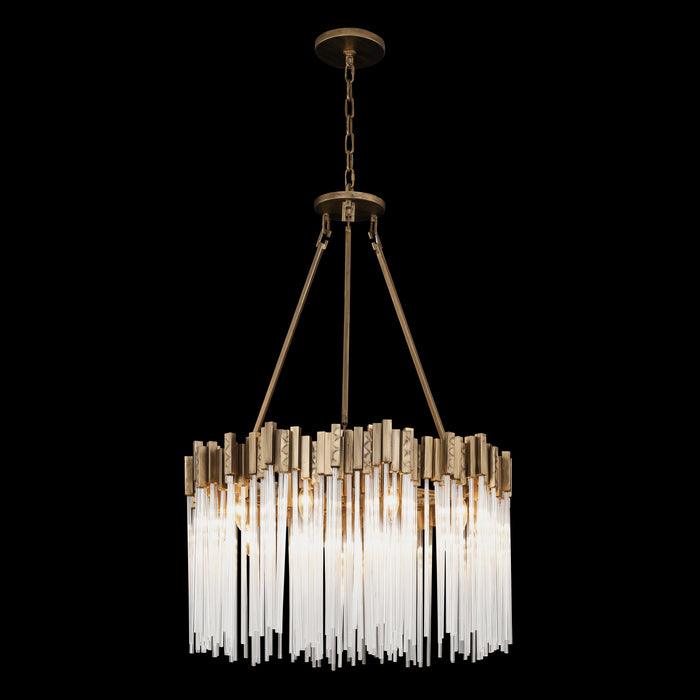 Ten Light Pendant from the Matrix collection in Havana Gold finish