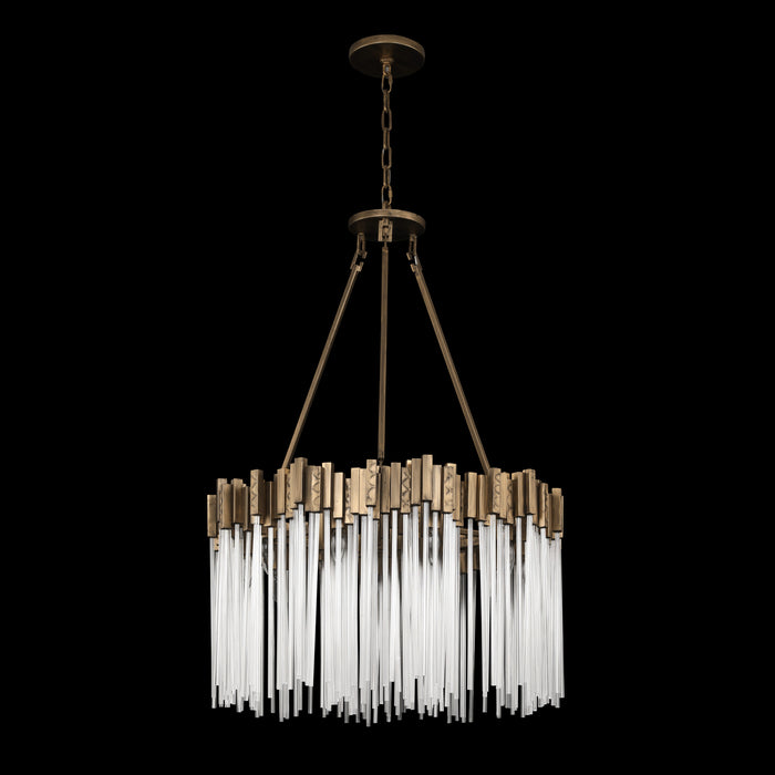 Ten Light Pendant from the Matrix collection in Havana Gold finish