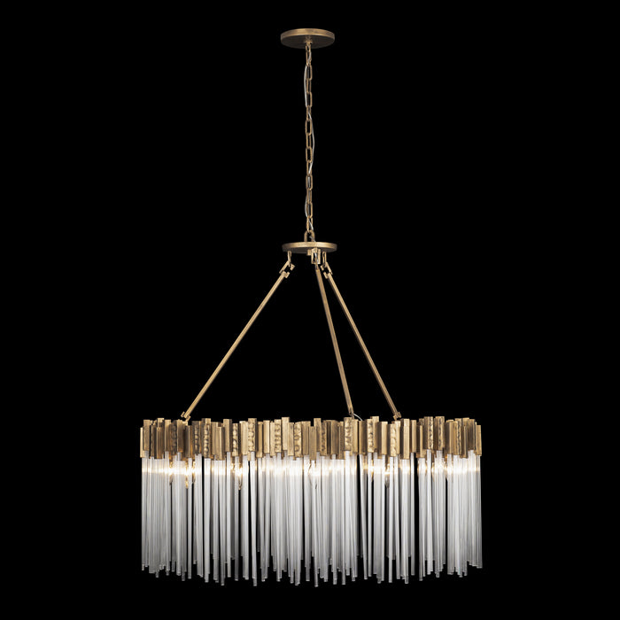 12 Light Pendant from the Matrix collection in Havana Gold finish
