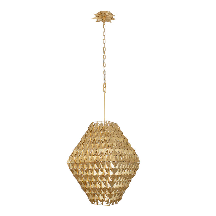 Eight Light Pendant from the Forever collection in French Gold finish