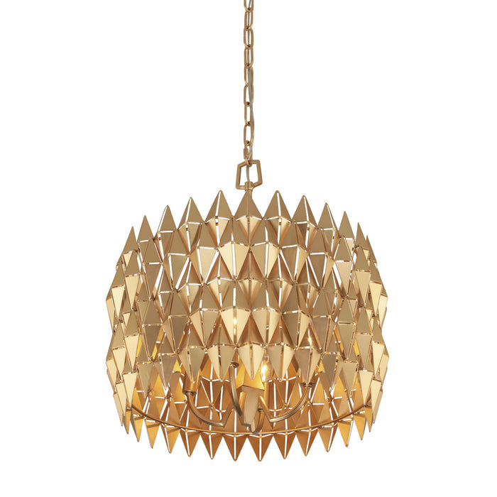 Four Light Pendant from the Forever collection in French Gold finish