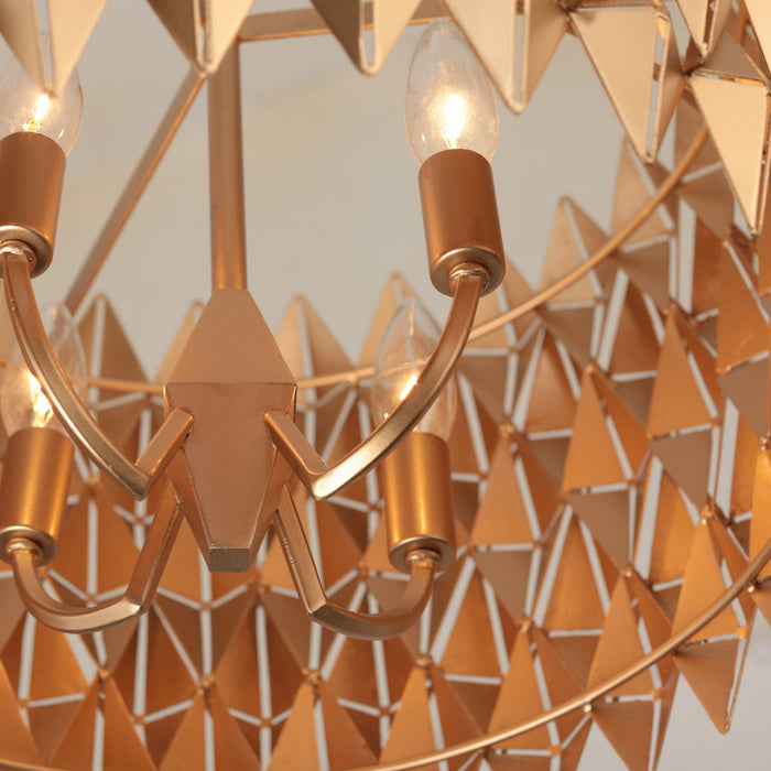 Four Light Pendant from the Forever collection in French Gold finish