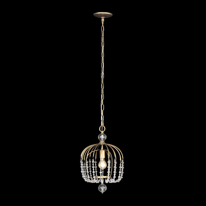 One Light Pendant from the Voliere collection in Havana Gold finish