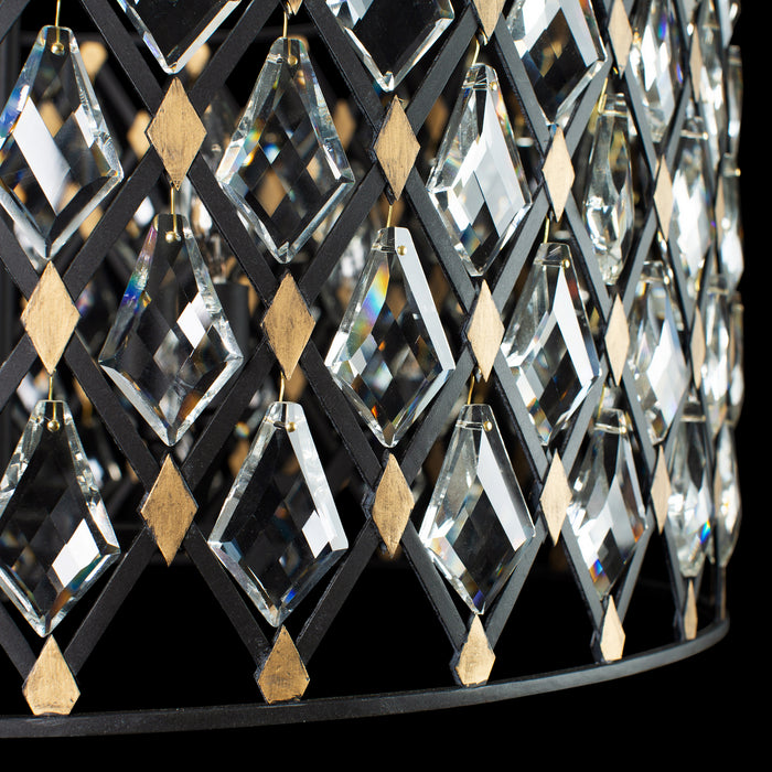Eight Light Pendant from the Windsor collection in Carbon/Havana Gold finish